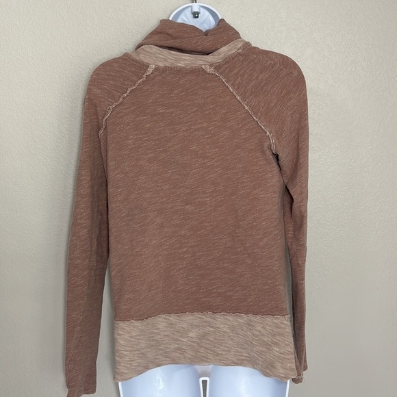 Free People FP Beach Cowl Neck Cocoon cotton Pullover Top Long Sleeve OS - Picture 4 of 9